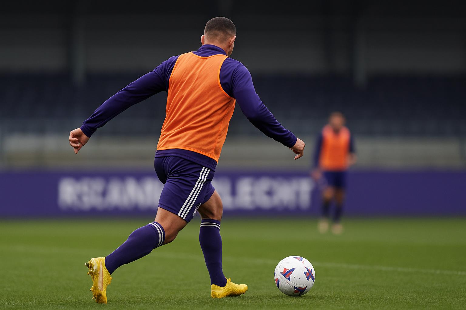 Moussa Diarra van Anderlecht in aanloop naar de wedstrijd tegen Club Brugge