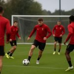 Rode Duivels tijdens een trainingsmoment op stage in de Verenigde Staten richting WK 2026