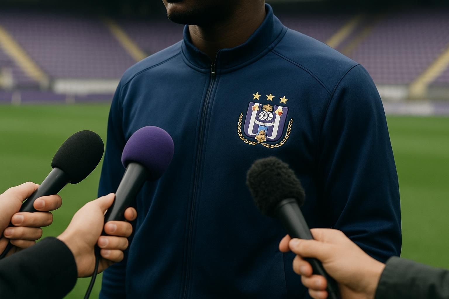 Moussa Diarra van Anderlecht in een neutraal moment op het veld