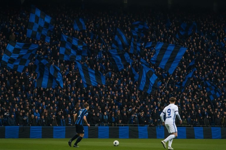 Sfeerbeeld in het Jan Breydelstadion bij Club Brugge tegen Anderlecht