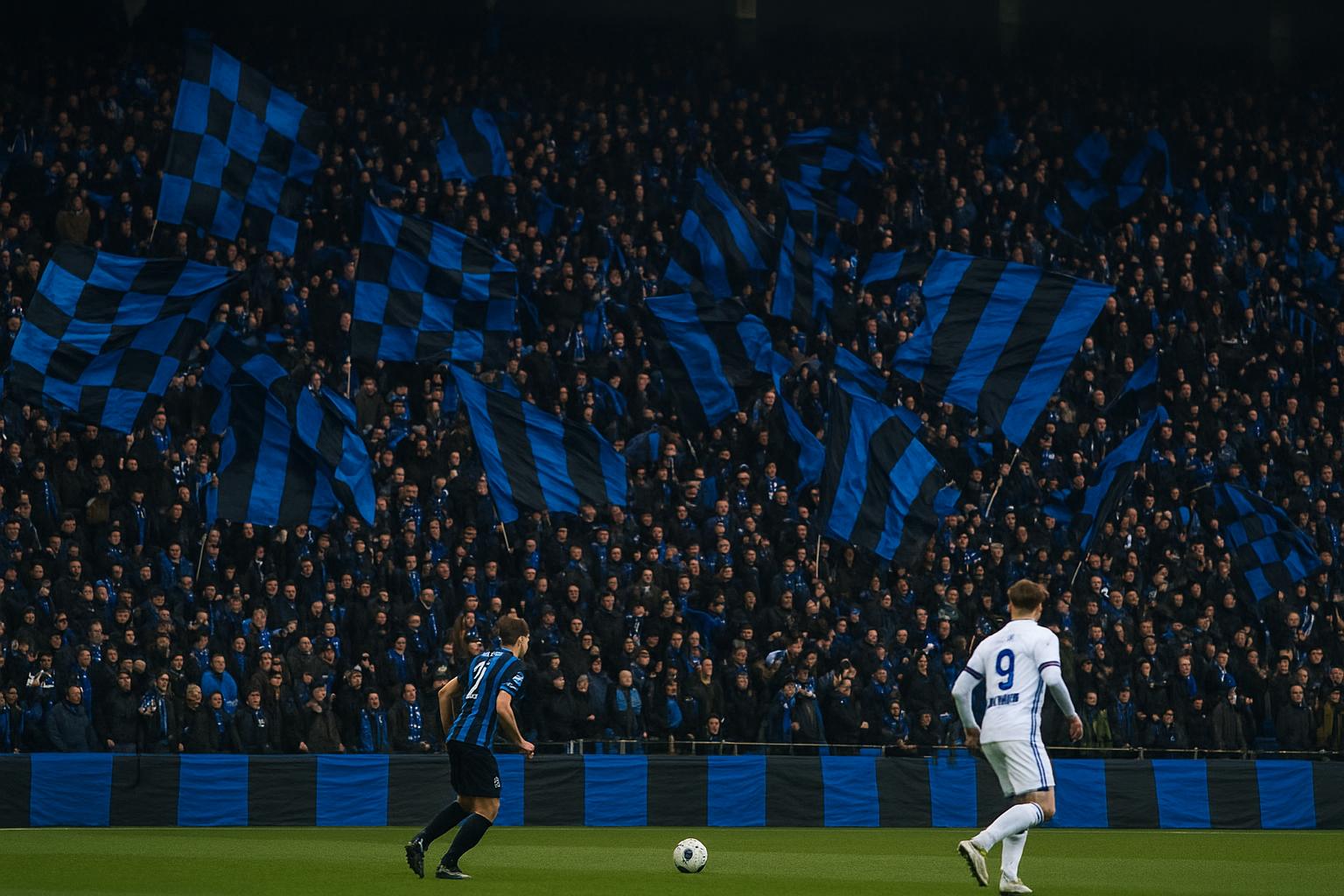 Sfeerbeeld in het Jan Breydelstadion bij Club Brugge tegen Anderlecht