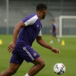 Moussa Diarra op het trainingsveld van RSC Anderlecht