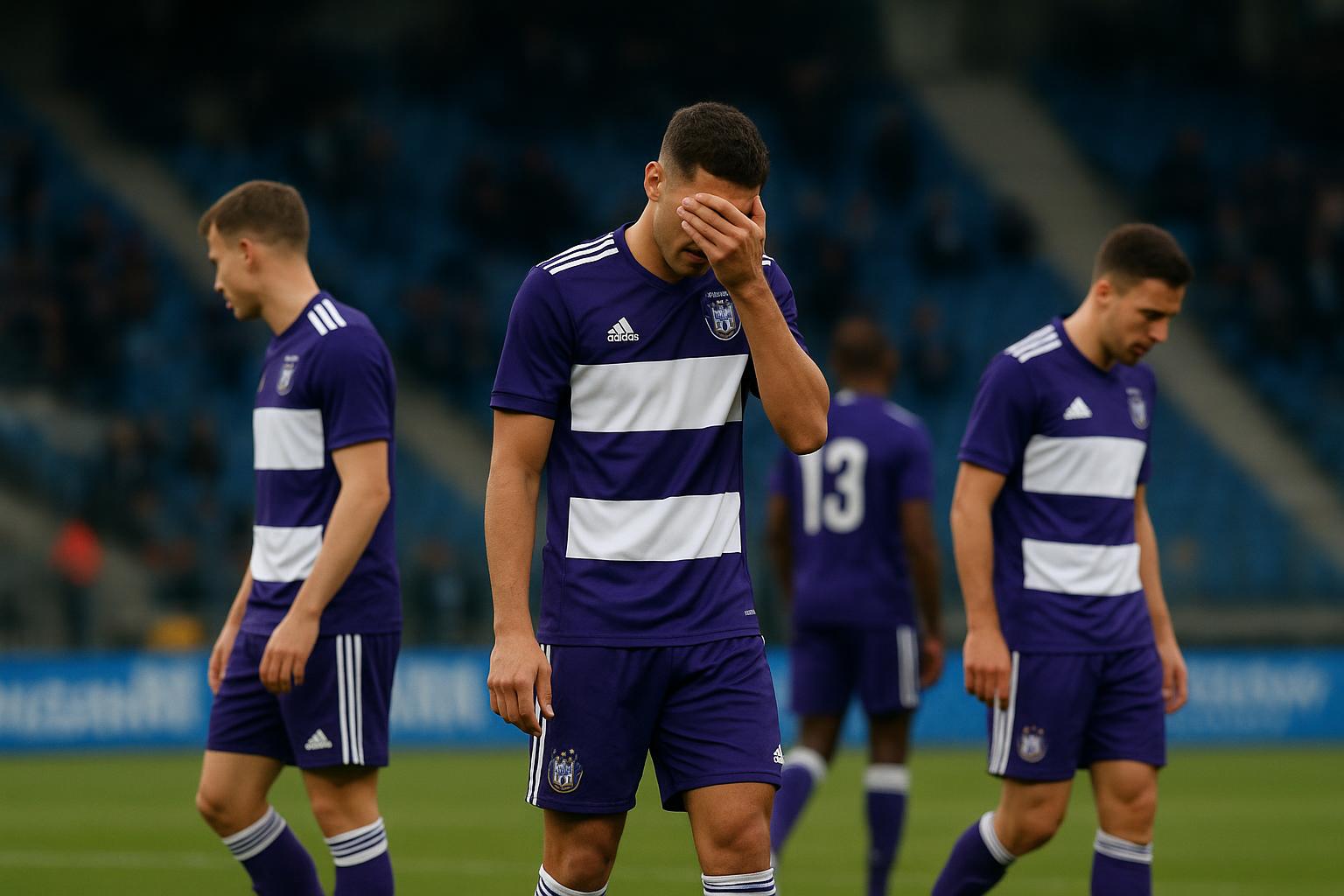 Eric Llansana van RSC Anderlecht na Club Brugge-RSCA in het Jan Breydelstadion