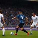 Spelmoment tijdens Club Brugge tegen RSC Anderlecht met focus op de defensieve organisatie