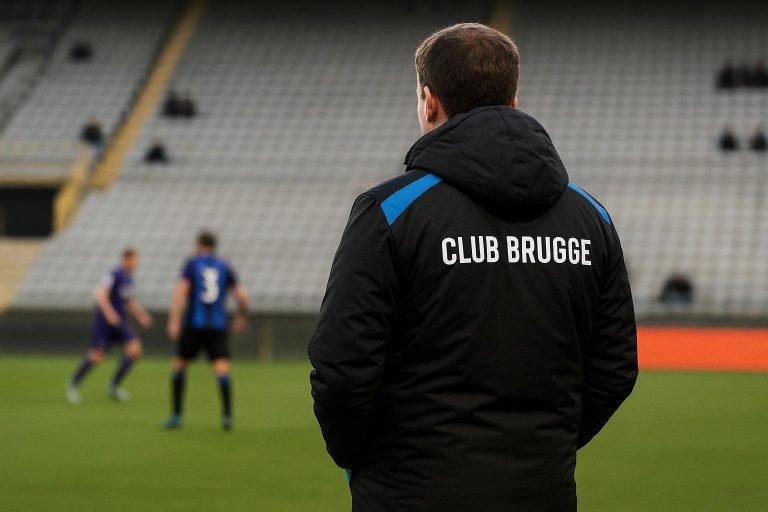 Ivan Leko langs de zijlijn bij Club Brugge in het Jan Breydelstadion
