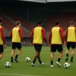 Sfeerbeeld van de Rode Duivels op training na de oefenwedstrijd tegen Mexico