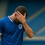 Joris Kayembe van KRC Genk in actie tijdens een wedstrijd.