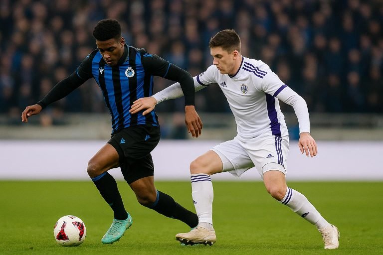 Actiebeeld tijdens Club Brugge tegen RSC Anderlecht