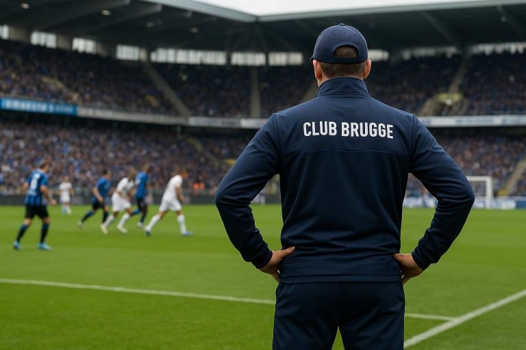 Ivan Leko langs de zijlijn bij Club Brugge tijdens de Champions’ Play-Offs