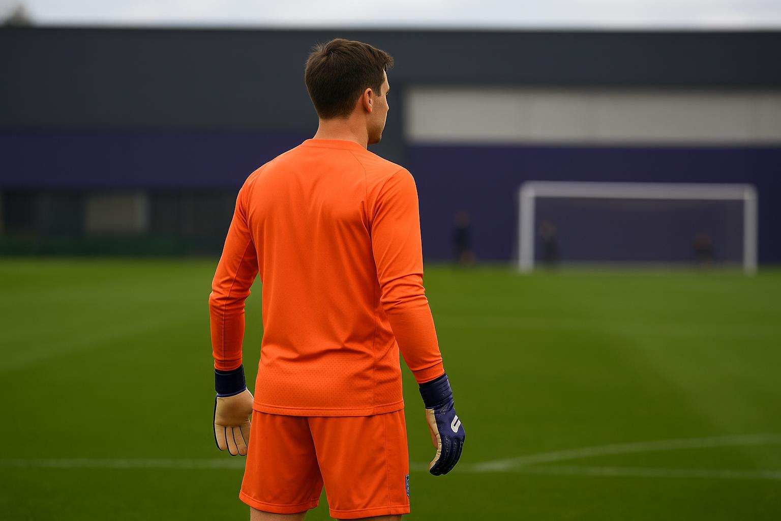 Colin Coosemans, doelman van RSC Anderlecht, in actie in het Lotto Park