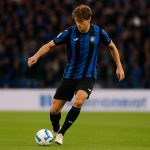 Charles De Ketelaere in actie voor Atalanta tijdens een wedstrijd in Bergamo