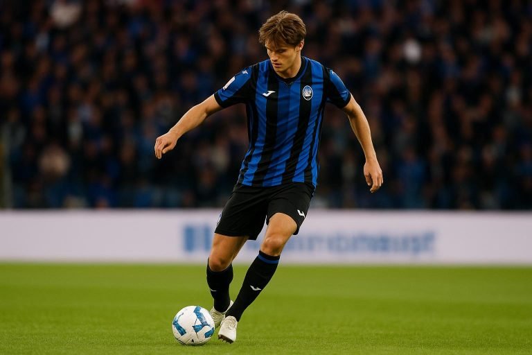 Charles De Ketelaere in actie voor Atalanta tijdens een wedstrijd in Bergamo