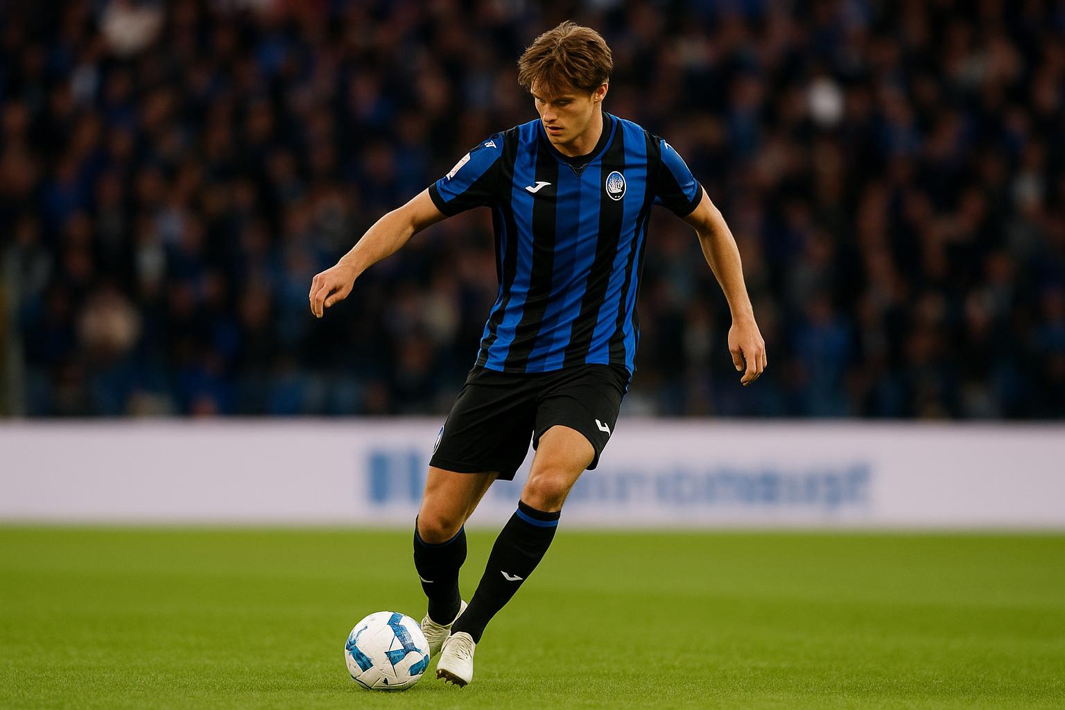 Charles De Ketelaere in actie voor Atalanta tijdens een wedstrijd in Bergamo