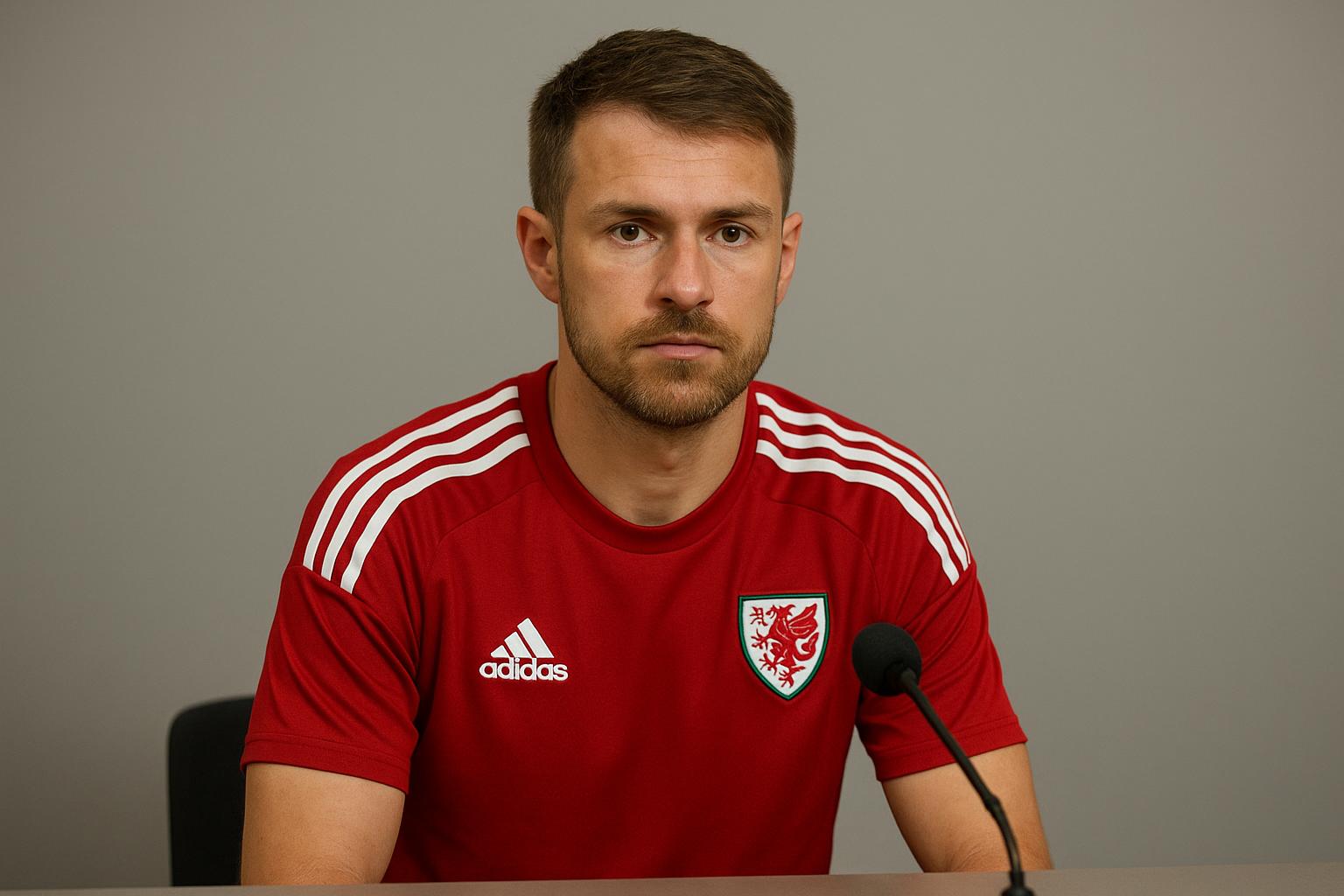 Aaron Ramsey in een neutrale voetbalsetting na zijn afscheid als profvoetballer