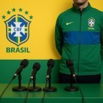 Sfeerbeeld rond de Braziliaanse nationale ploeg in een stadionomgeving