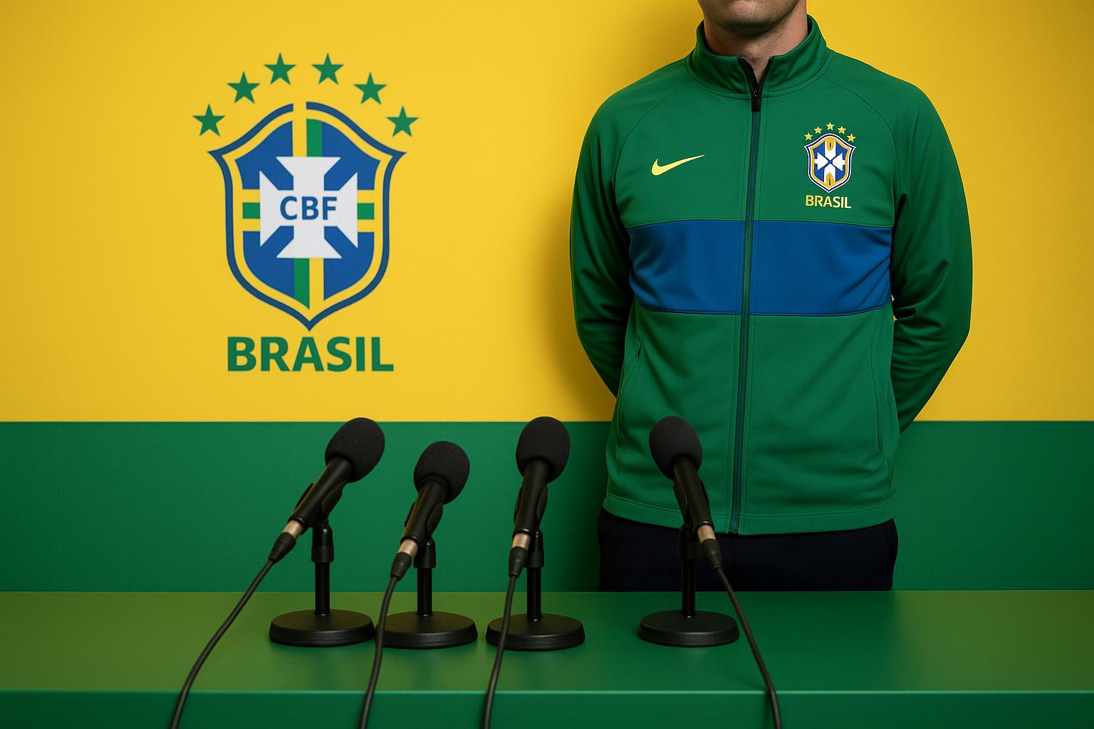 Sfeerbeeld rond de Braziliaanse nationale ploeg in een stadionomgeving