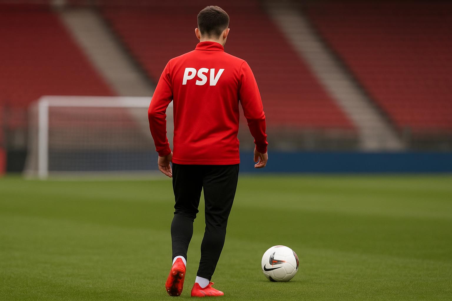 Nicolas Verkooijen van PSV tijdens een trainingsmoment in Eindhoven