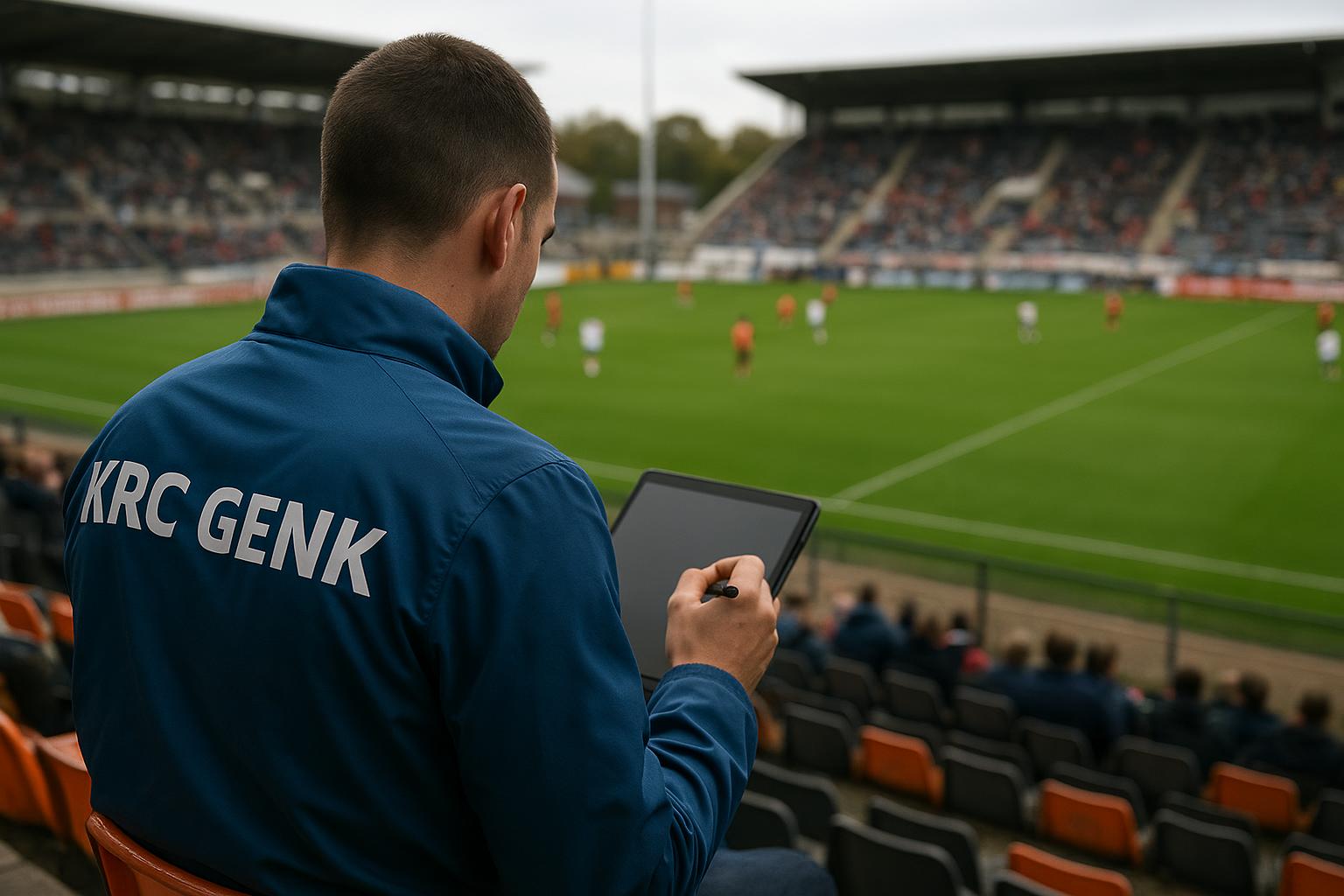 Scouts volgen een wedstrijd van Viborg FF in Denemarken
