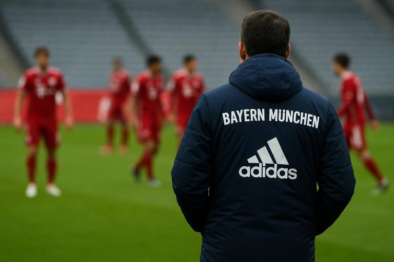 Vincent Kompany langs de zijlijn bij Bayern München tijdens een Champions League-avond