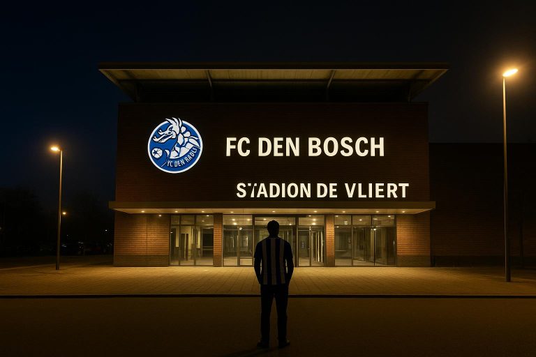 Het stadion De Vliert van FC Den Bosch voorafgaand aan een wedstrijd