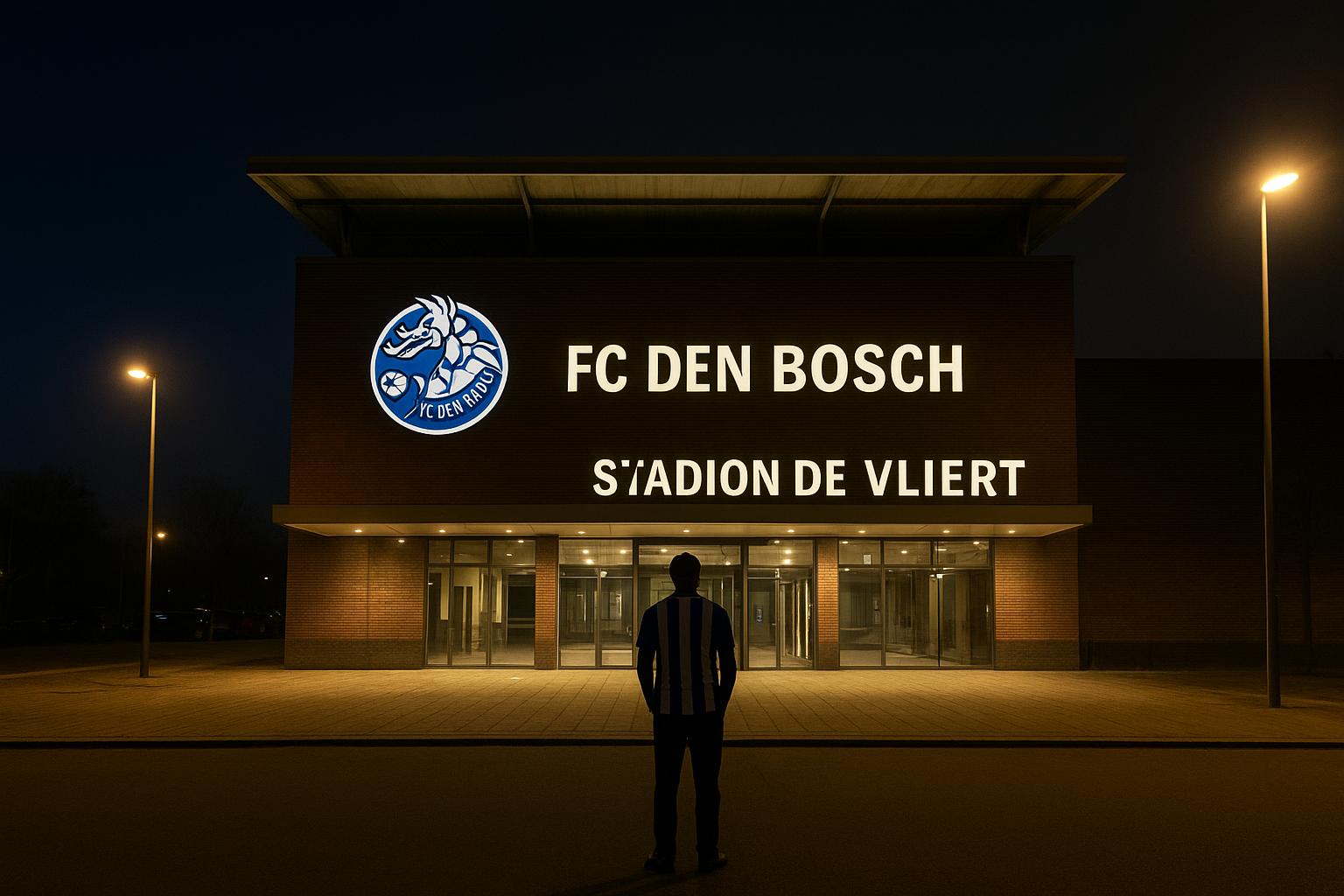 Het stadion De Vliert van FC Den Bosch voorafgaand aan een wedstrijd