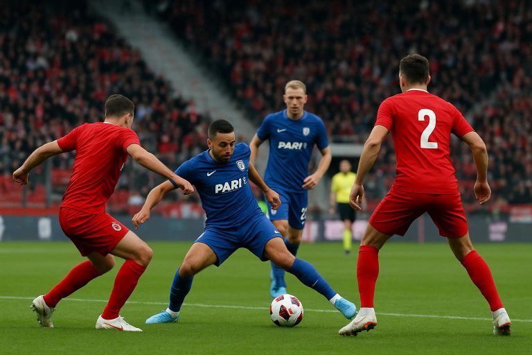 Sfeerbeeld in het Bosuilstadion tijdens Antwerp tegen KRC Genk met aandacht voor een VAR-moment