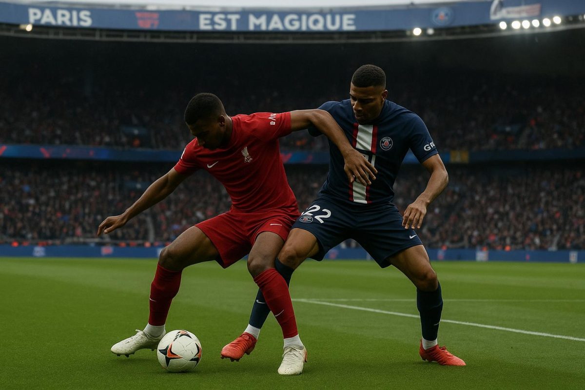 Sfeerbeeld van Liverpool tegen PSG in het Parc des Princes tijdens de Champions League.