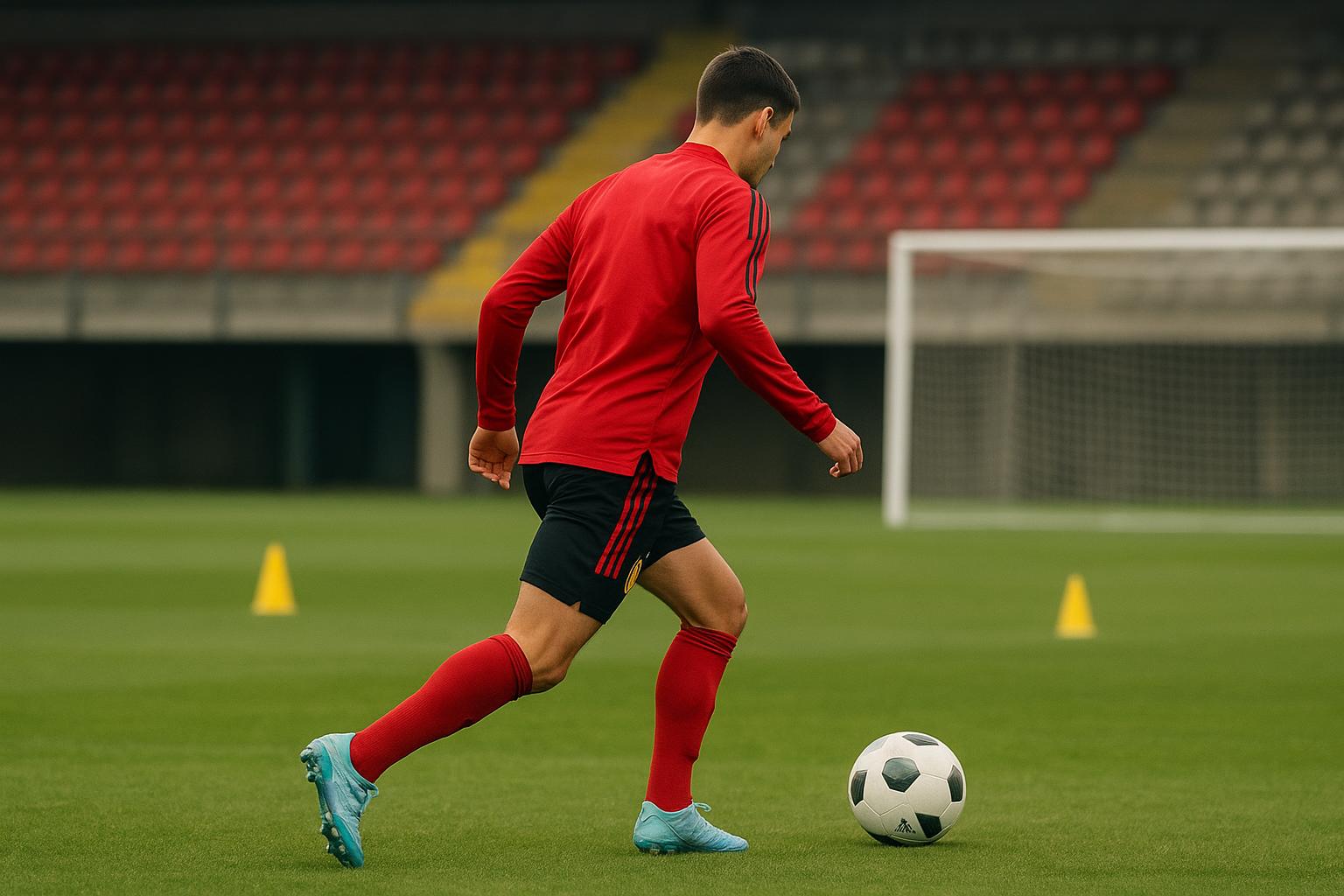 Hugo Cuypers in trainingscontext bij Chicago Fire terwijl de Rode Duivels zijn prestaties opvolgen richting WK 2026.