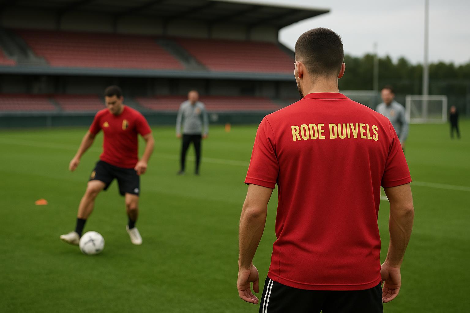 Rudi Garcia tijdens een moment in de voorbereiding met de Rode Duivels