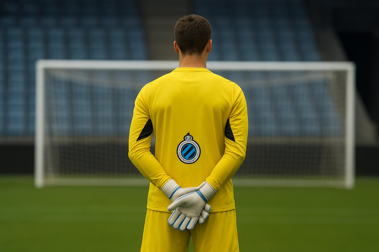 Een doelman met handschoenen tijdens een trainingsmoment, als illustratie bij het dossier rond Matz Sels en Club Brugge.