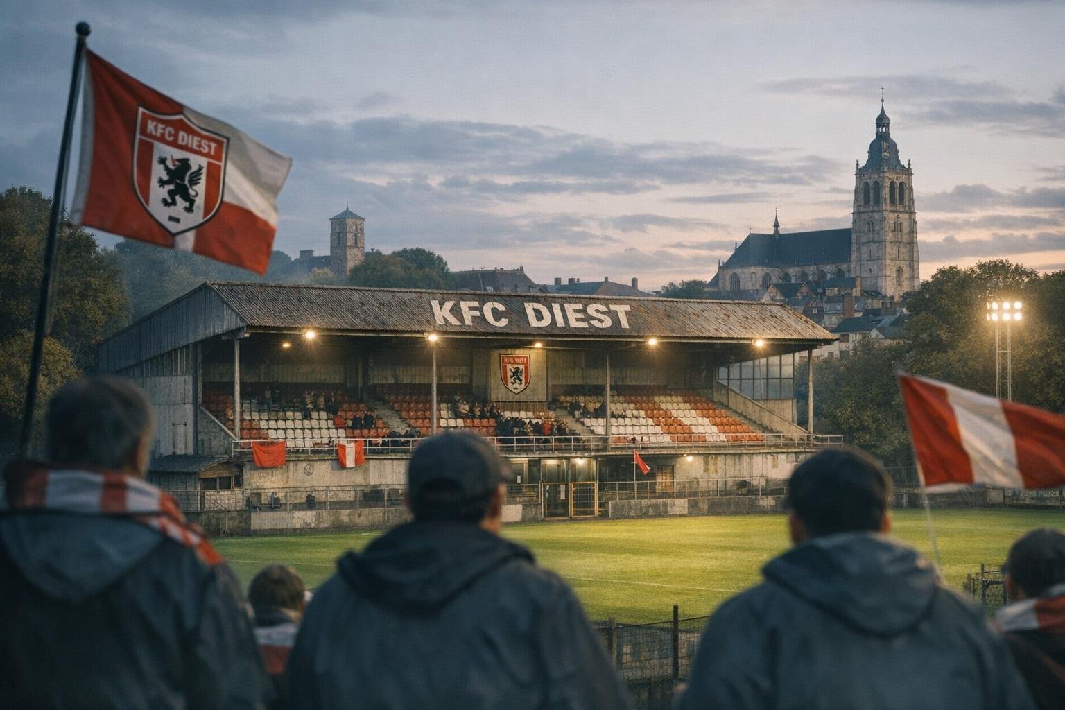 Sfeerbeeld van het stadion De Warande in Diest