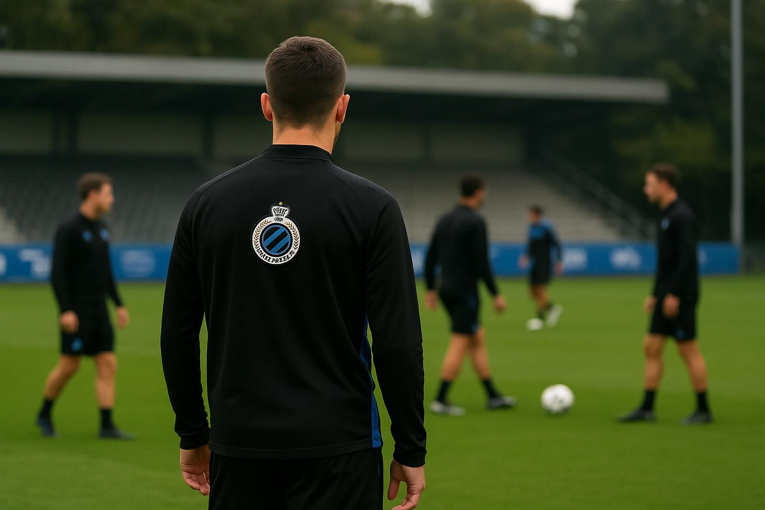 Spelers van Club Brugge tijdens een training in het Jan Breydelstadion