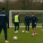 Sfeerbeeld rond Tottenham Hotspur tijdens een training, zonder herkenbare gezichten