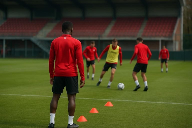 Vincent Euvrard van Standard in trainingscontext, met focus op jeugdwerking