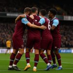 Spelers van West Ham in actie tijdens de 4-0-zege tegen Wolverhampton in de Premier League