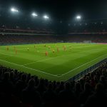 Sfeershot in een Belgisch stadion tijdens de start van de play-offs in de Jupiler Pro League