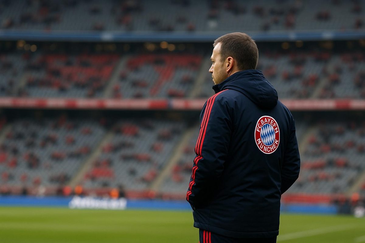 Vincent Kompany tijdens een moment langs de zijlijn bij Bayern München