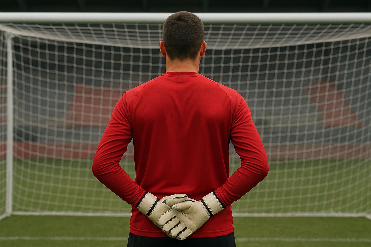 Keepersactie van Matthieu Epolo bij Standard Luik tijdens een training
