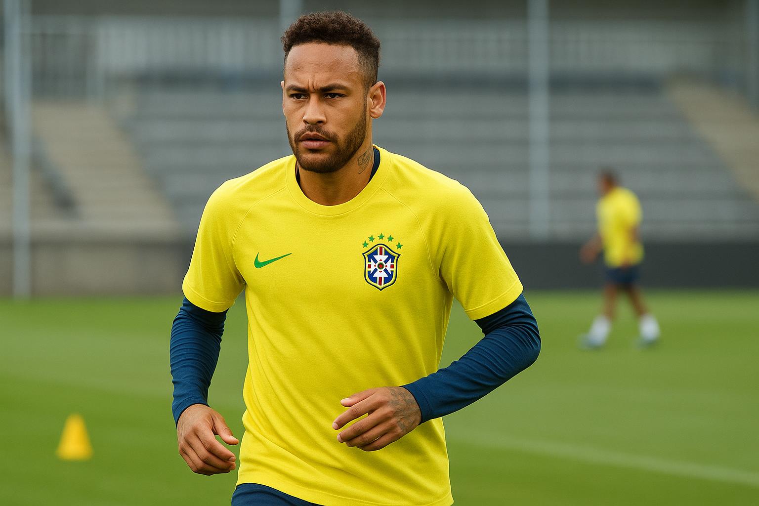 Trainingsmoment van Brazilië met Neymar in beeld, zonder herkenbare gezichten
