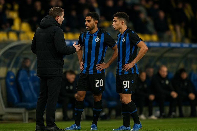 Ivan Leko langs de zijlijn tijdens STVV tegen Club Brugge op Stayen