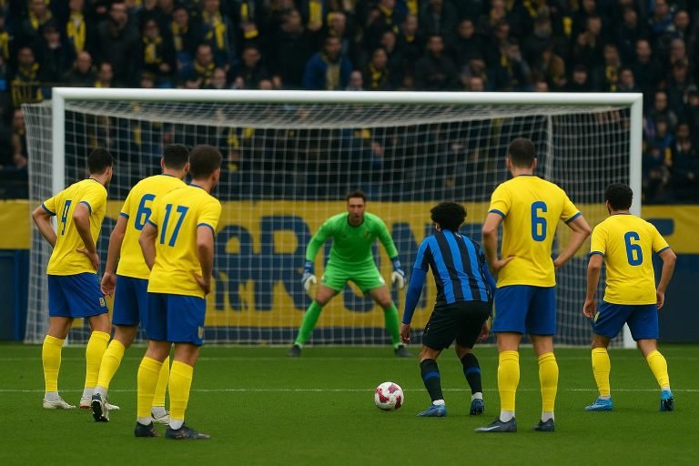 Wedstrijdbeeld van STVV tegen Club Brugge op Stayen tijdens een intense fase in de tweede helft