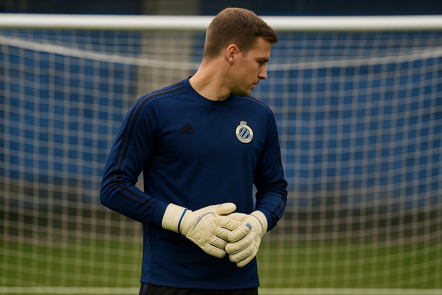 Jari De Busser tijdens een trainingsmoment bij Go Ahead Eagles