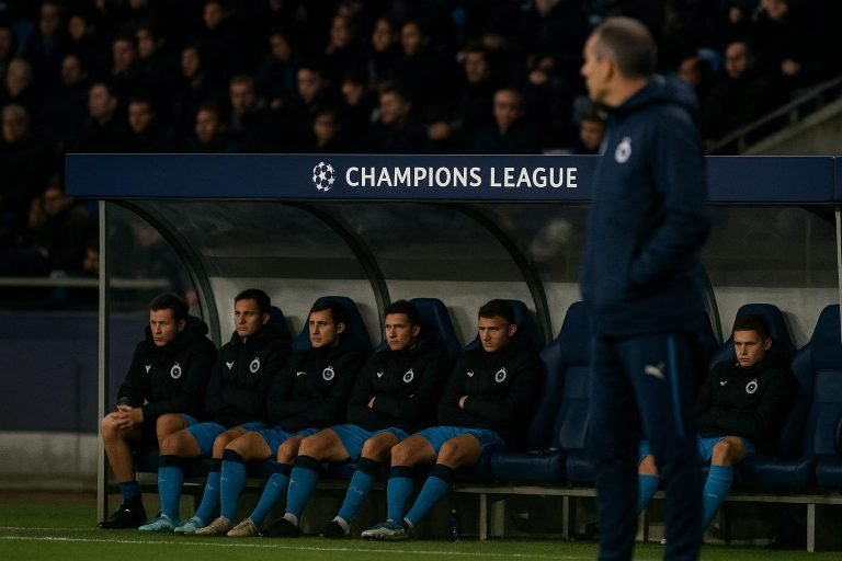 Ivan Leko langs de zijlijn bij Club Brugge tijdens een competitiewedstrijd