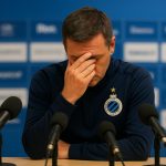 Ivan Leko tijdens een persmoment van Club Brugge na de match op Stayen.