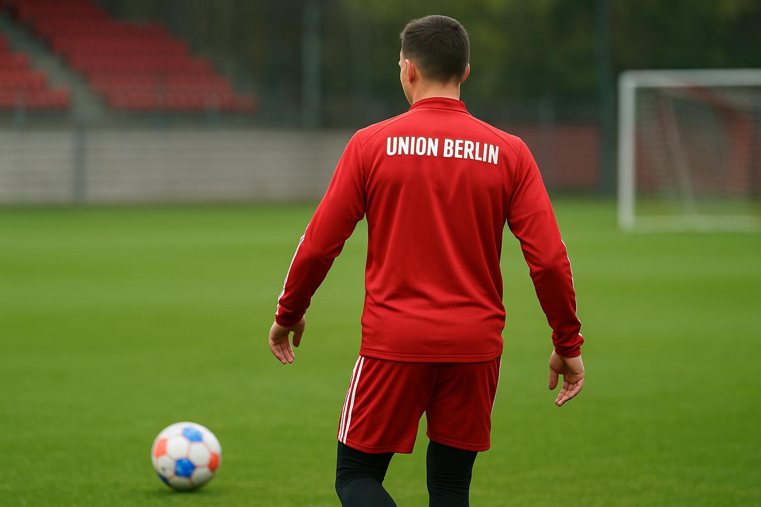 Danilho Doekhi (Union Berlin) in trainingscontext, zonder herkenbare gezichten