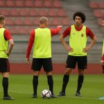 Rode Duivels op training na de oefenmatch tegen Mexico