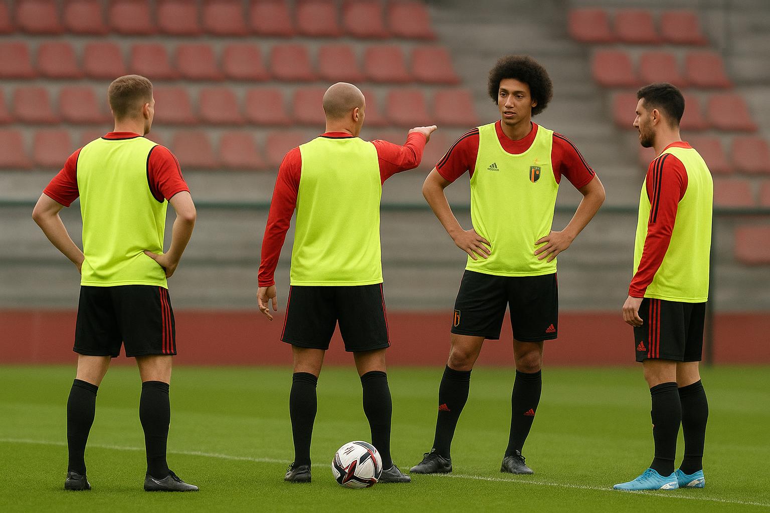 Rode Duivels op training na de oefenmatch tegen Mexico