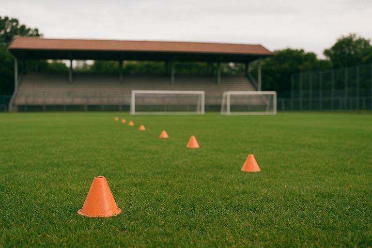 Trainingsterreinen van een jeugdacademie in Italië als symbool voor de discussie over jeugdontwikkeling