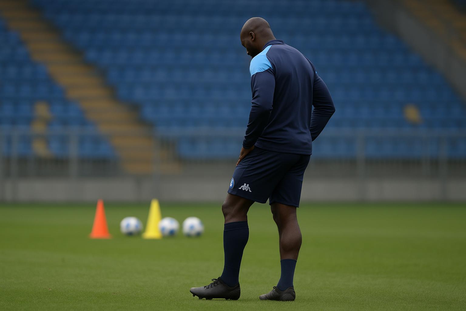 Romelu Lukaku in Napoli-context tijdens een trainingsmoment