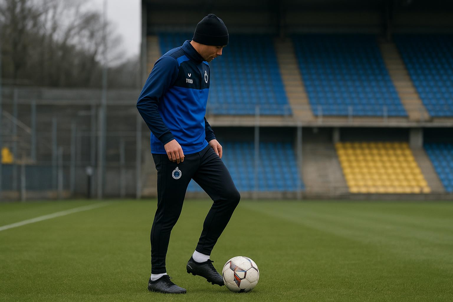 Training van Club Brugge met focus op de rechterflank, zonder herkenbare gezichten